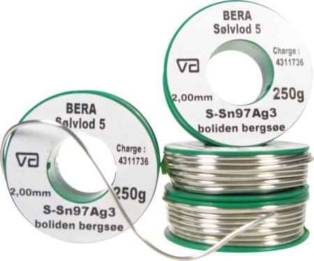 BERA SØLVLOD 5  2MM  250 GRAM 