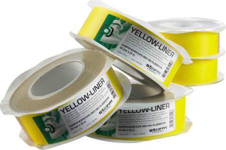 DAMPSPÆRRETAPE YELLOW LINER 50MMX25M 