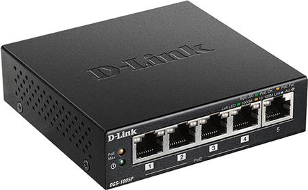 SWITCH 5X GIGABIT - 4X POE+ DGS-1005P 