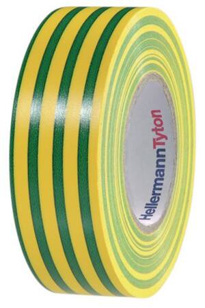 TAPE PVC GRØN/GUL 19MMX20M 