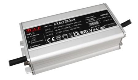 LED DRIVER CV 12V, 75W, IP67 