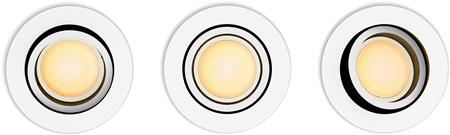 MILLISKIN HUE RECESSED R. WHITE 3X5W 