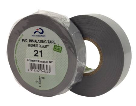 TAPE 21 PVC 15MMX10M GRÅ 