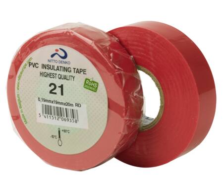 TAPE 21 PVC 15MMX10M RØD 