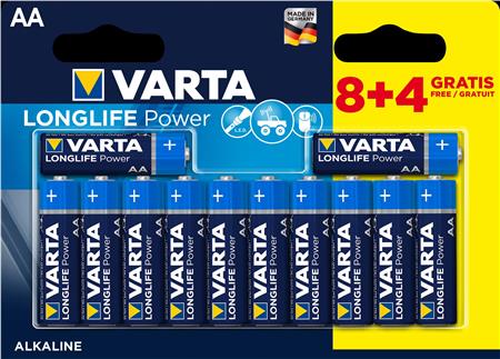 BATTERI ALKALINE AA 8+4-PACK 