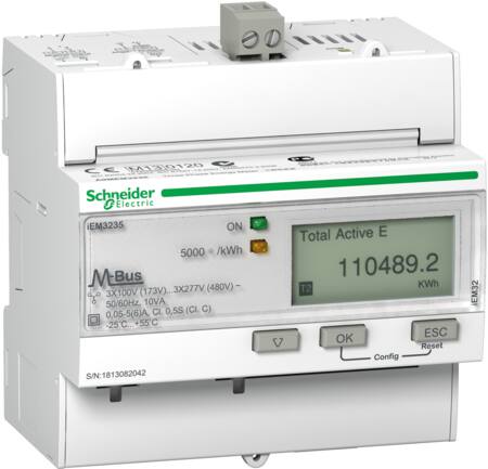 KWH -MÅLER 400V 3P+N CT MBUS MID 