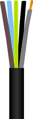 GUMMIKABEL 5G10 H07RN-F, RING MED 15 MTR 